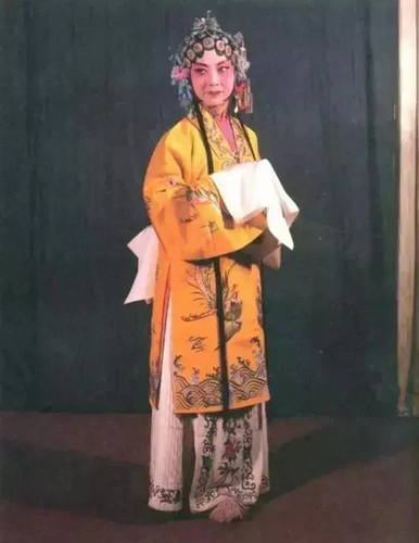 Yellow female shawl: Special costumes for queens, concubines, princesses, etc. on the
opera stage.